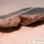 Bemaltes römisches Wandputz-Fragment aus dem Europäischen Kulturpark Bliesbruck-Reinheim im Saarland, DigiGlue MusterFabrik Berlin