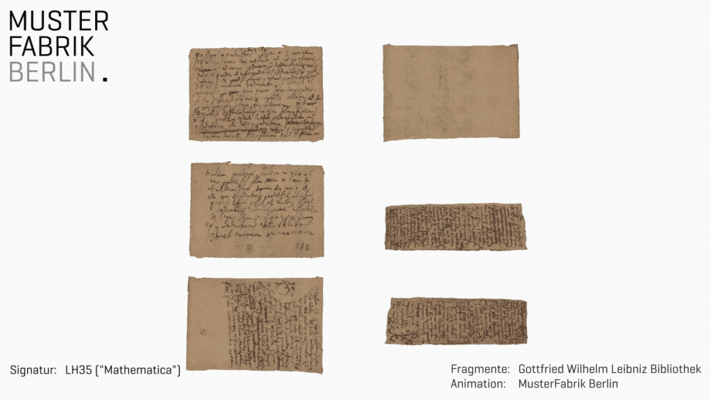Exemplary reconstruction "Leibniz manuscripts"
