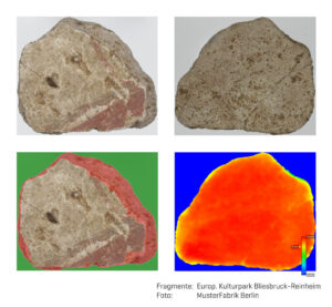 Result images Scanning process 2.5-D digitization compared to 2-D incident light images using our automated scanning systems 